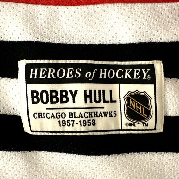 Bobby Hull 1957-58 Chicago Blackhawks CCM Heroes of Hockey Jersey Size 42 RARE - Picture 5 of 16